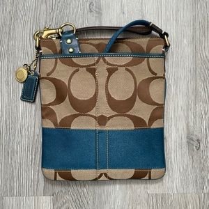COACH Signature Striped Swingpack